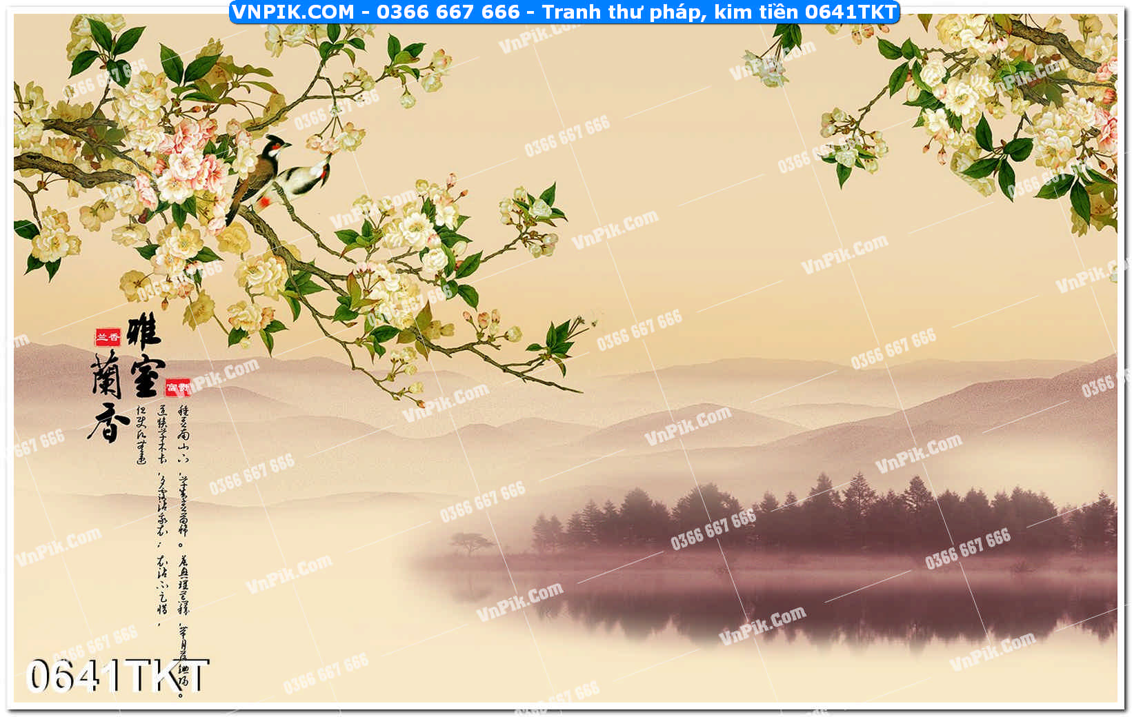 Tranh Thư Pháp – Kim Tiền 0641TKT