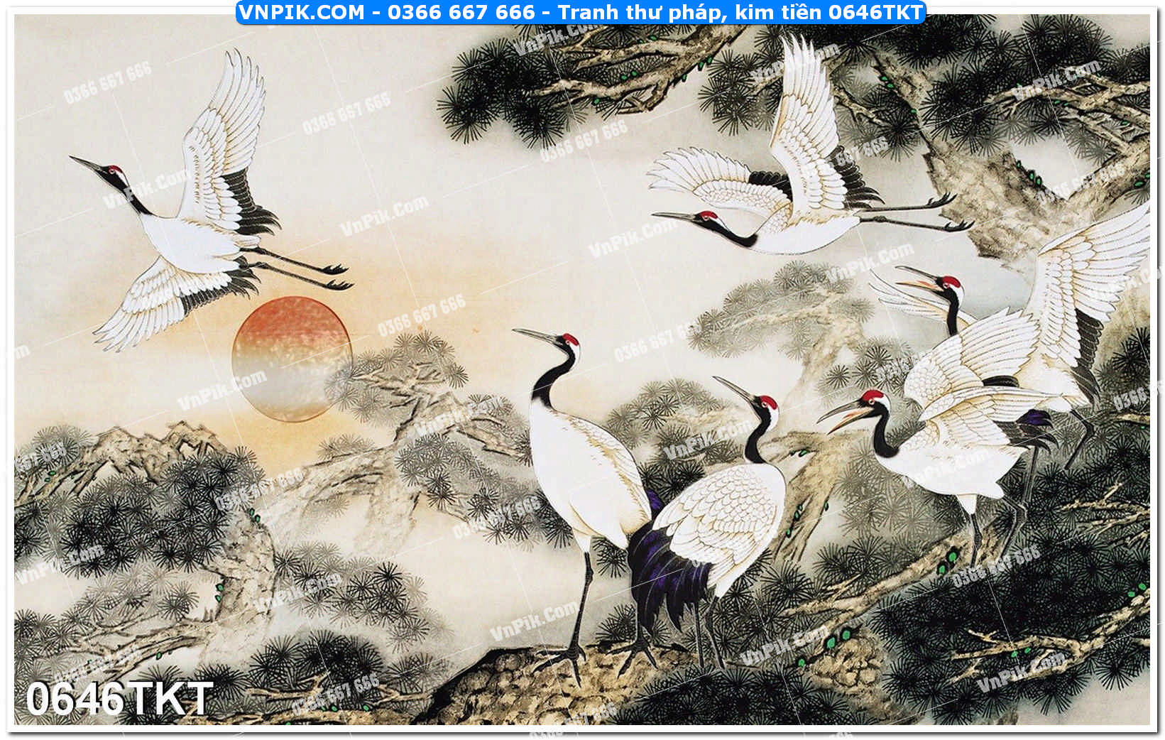 Tranh Thư Pháp – Kim Tiền 0646TKT