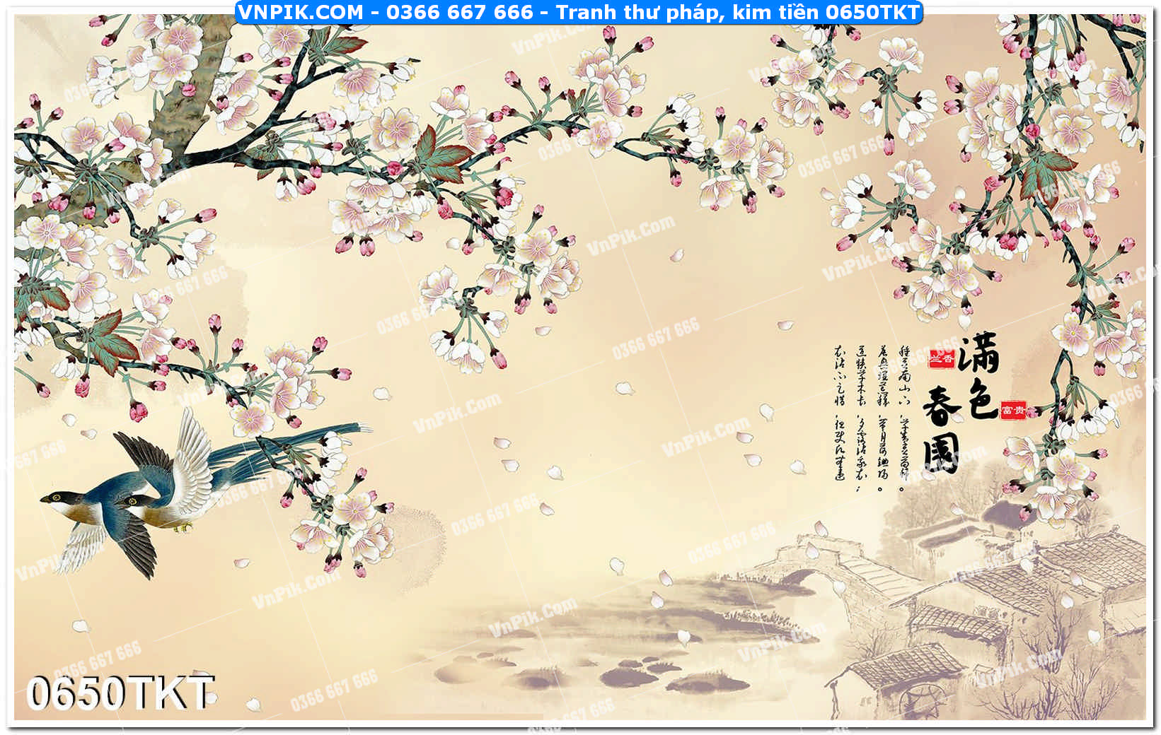 Tranh Thư Pháp – Kim Tiền 0650TKT