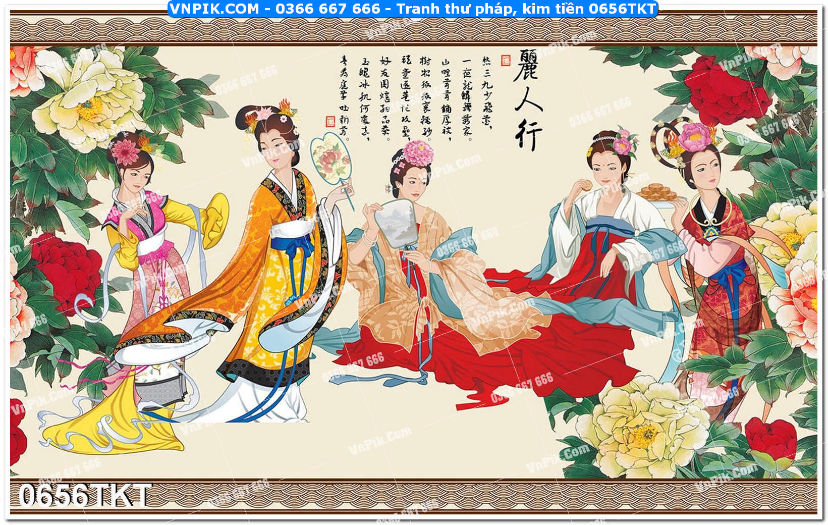 Tranh Thư Pháp – Kim Tiền 0656TKT