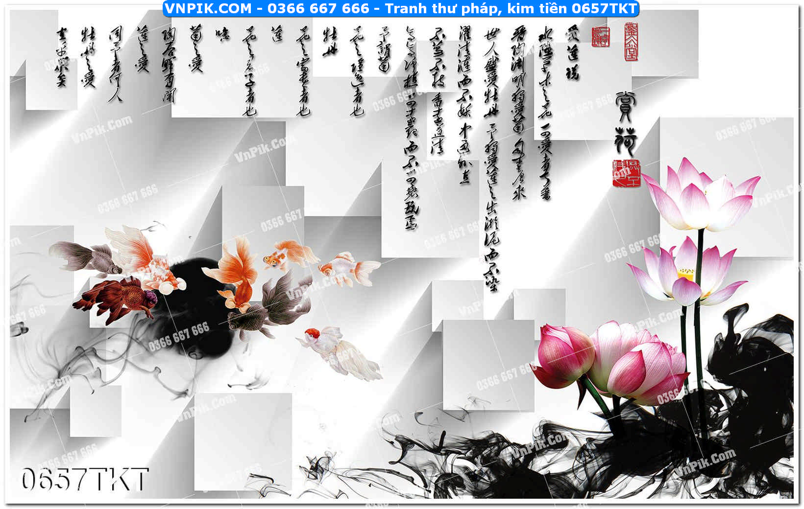 Tranh Thư Pháp – Kim Tiền 0657TKT