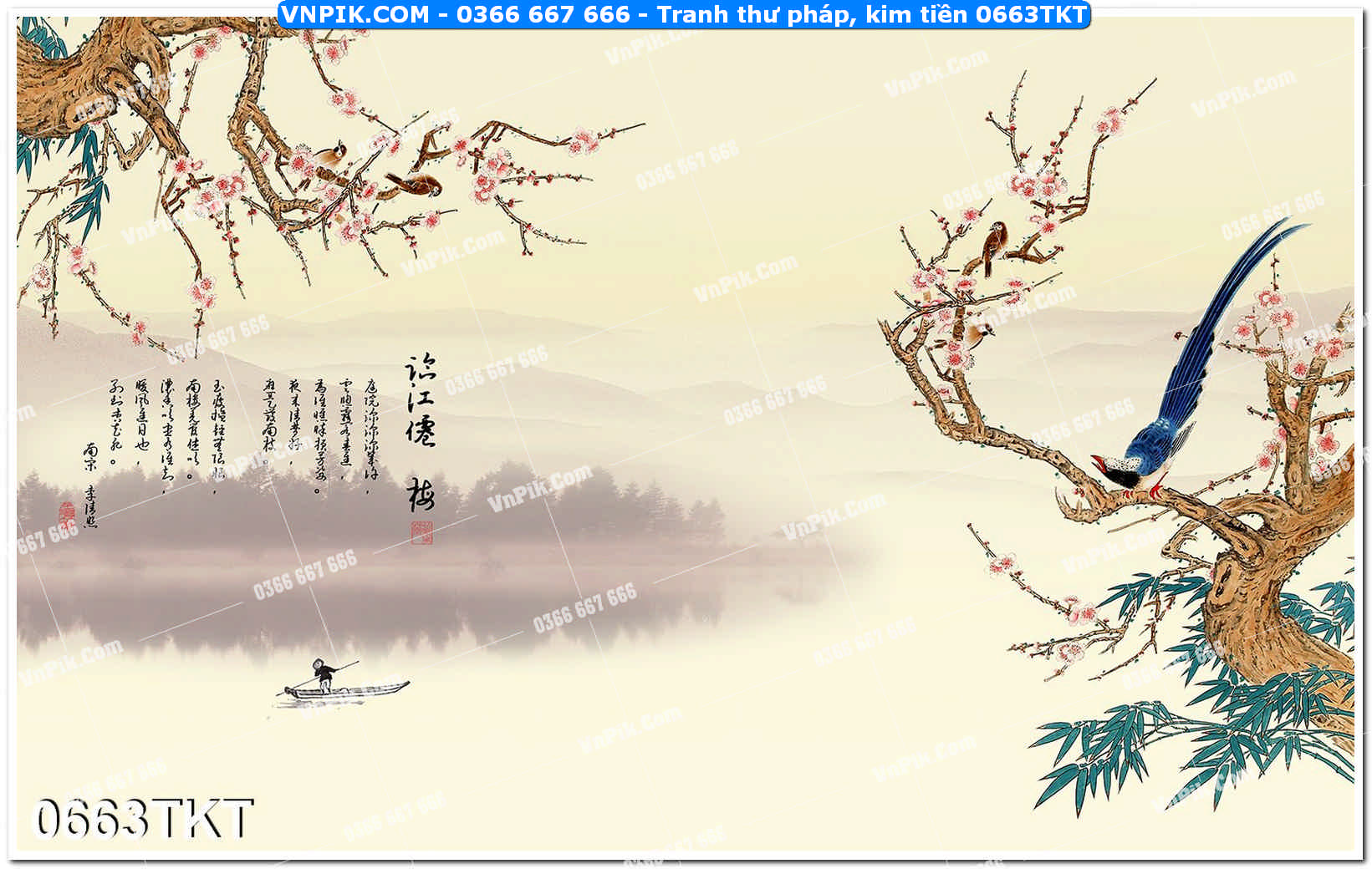 Tranh Thư Pháp – Kim Tiền 0663TKT