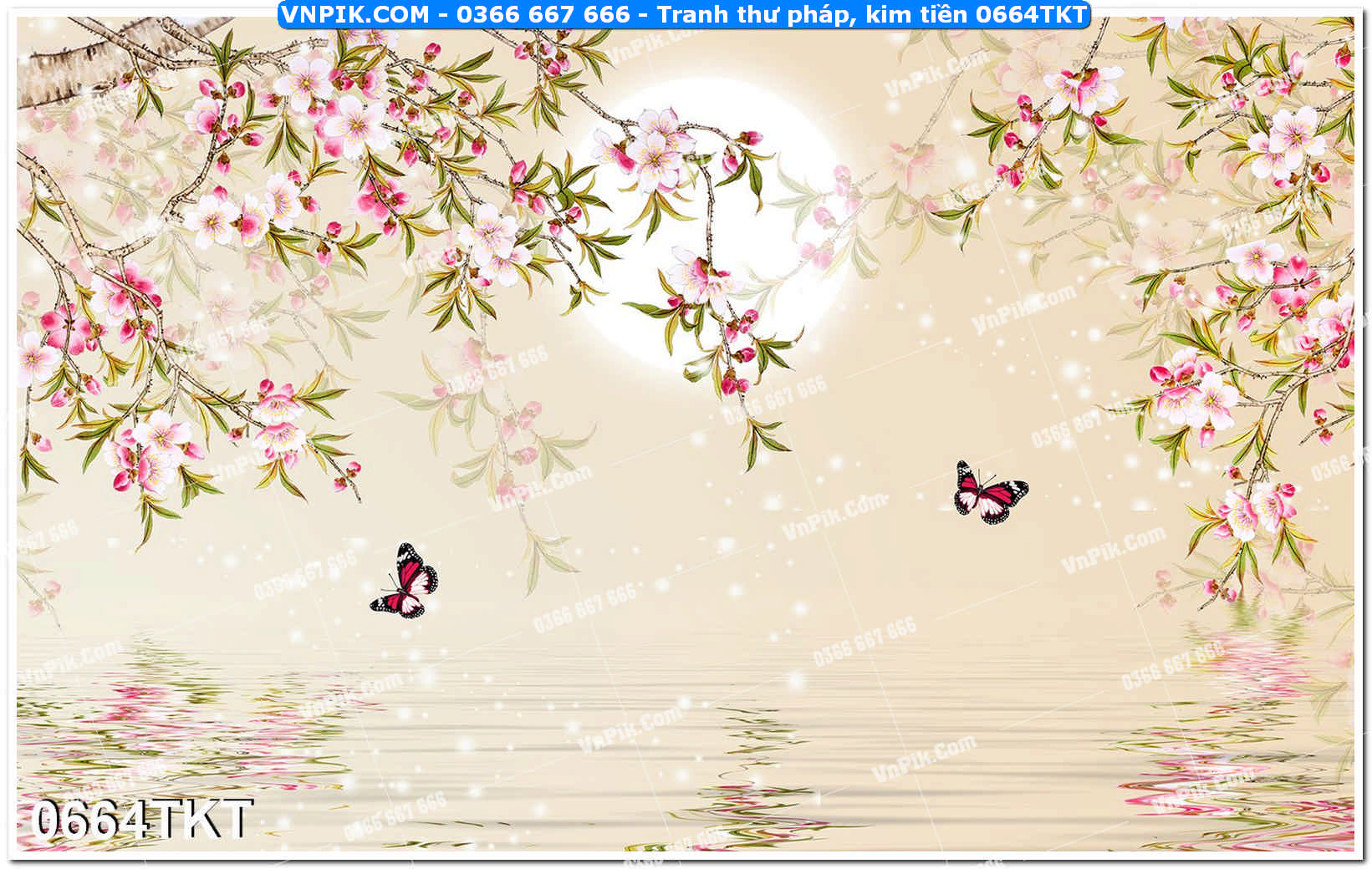 Tranh Thư Pháp – Kim Tiền 0664TKT