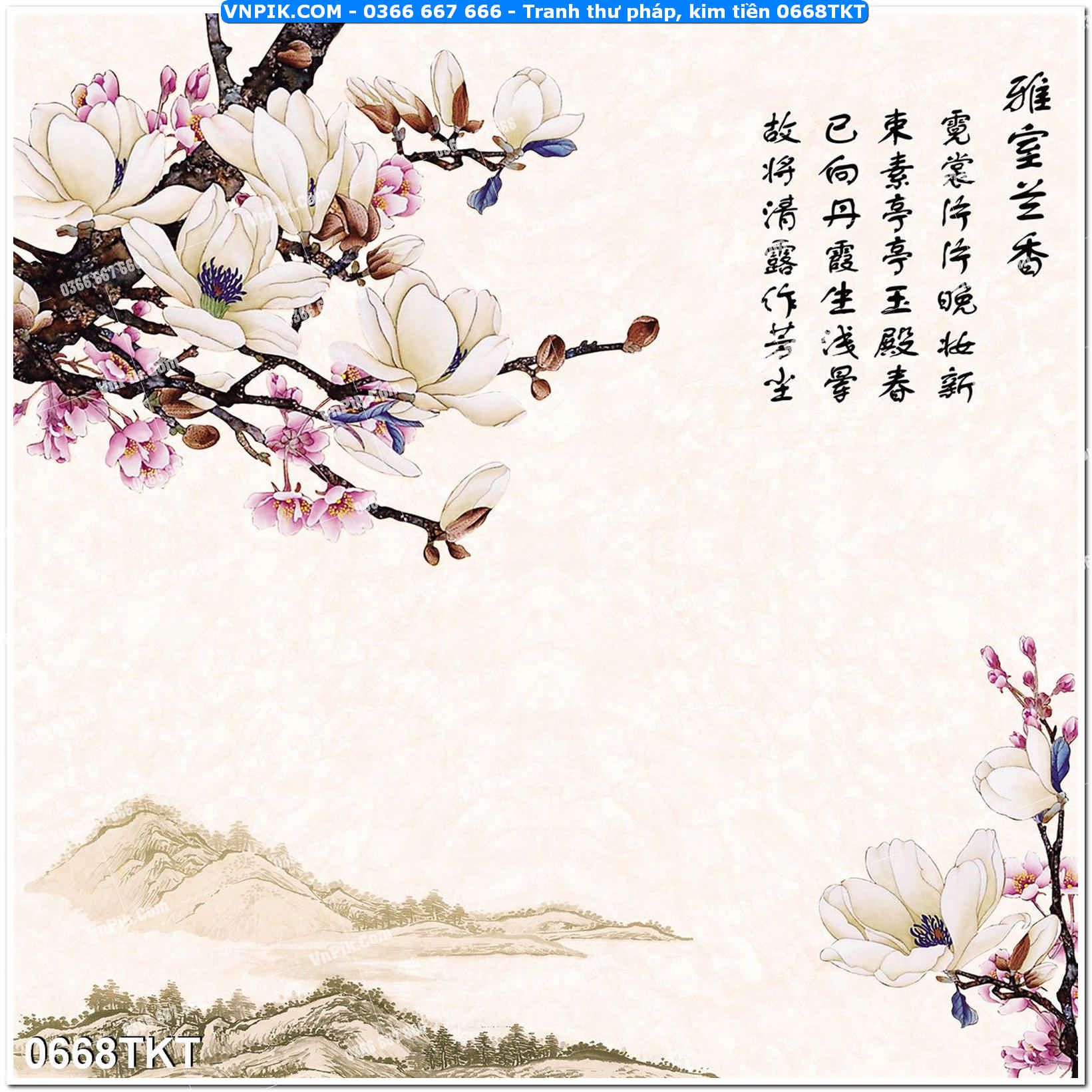 Tranh Thư Pháp – Kim Tiền 0668TKT