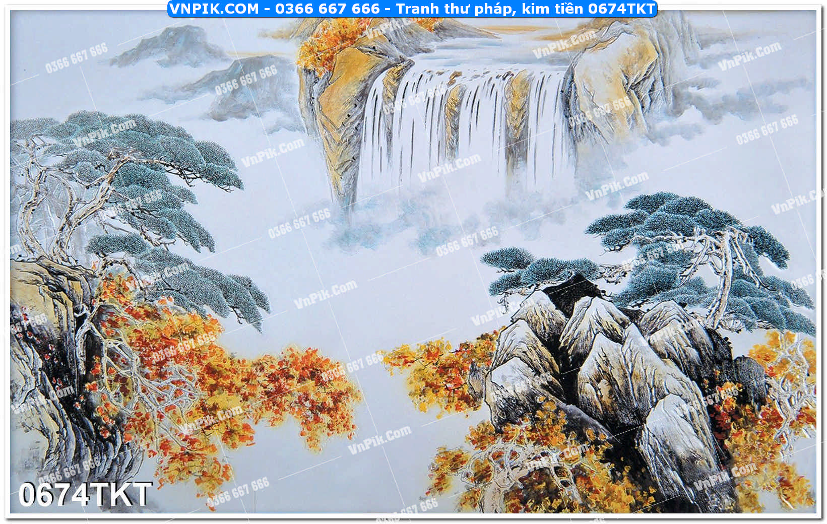 Tranh Thư Pháp – Kim Tiền 0674TKT