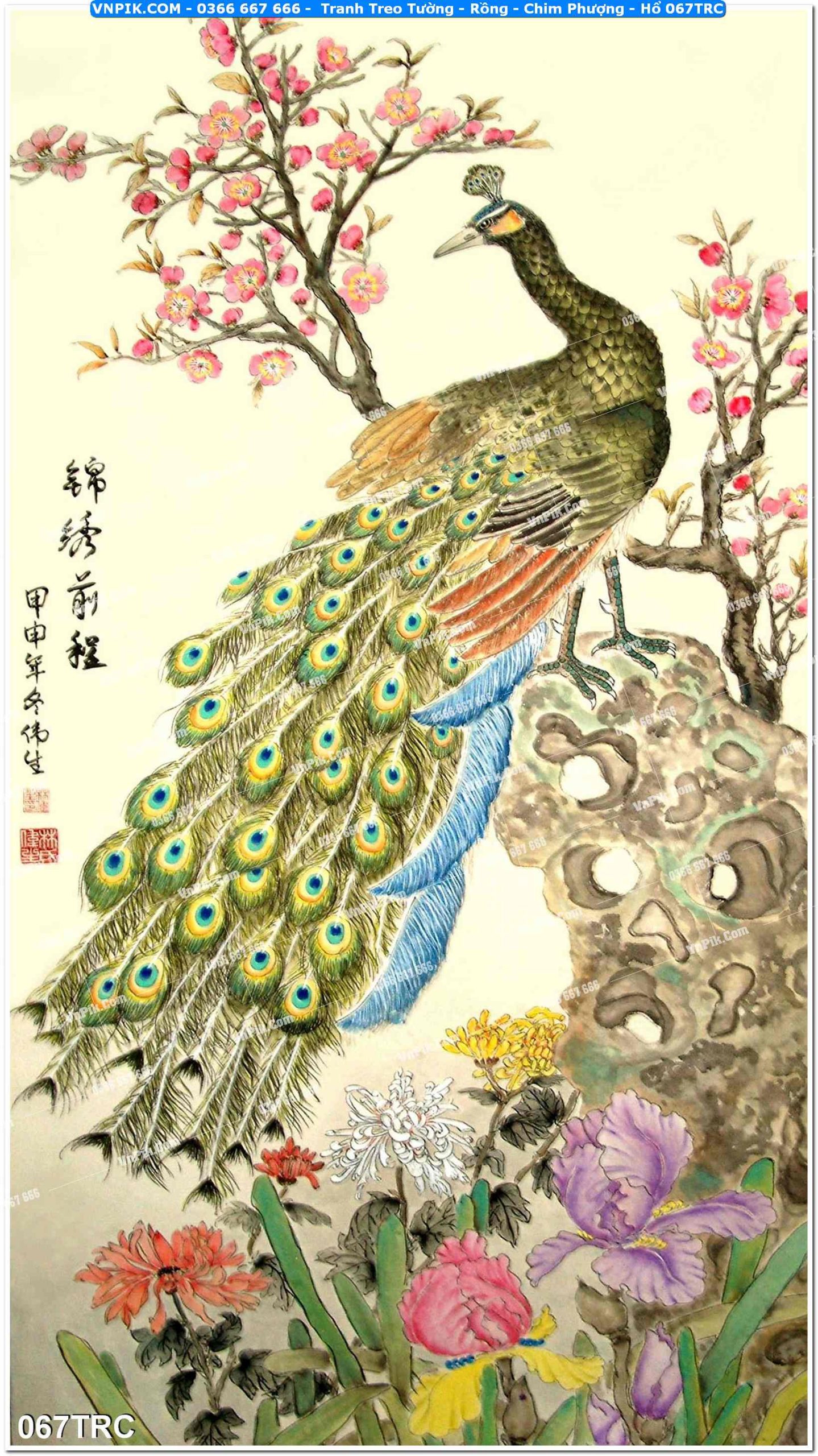 Tranh Treo Tường – Rồng – Chim Phượng – Hổ 067TRC