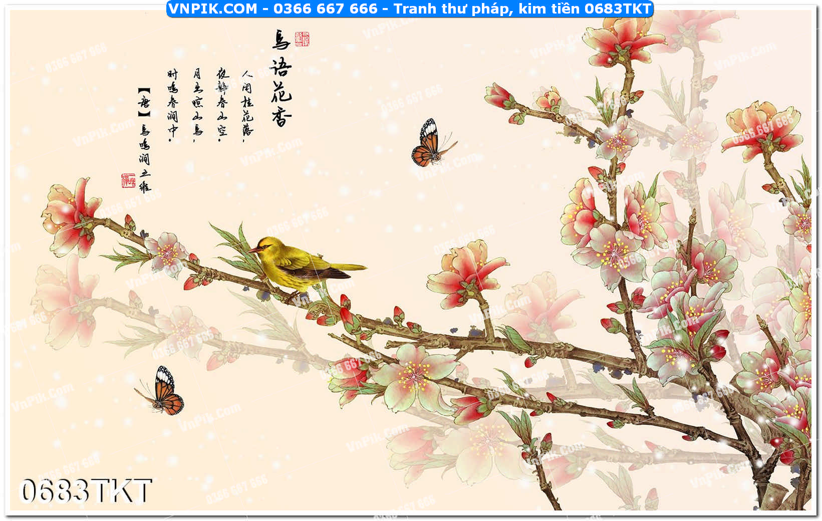 Tranh Thư Pháp – Kim Tiền 0683TKT