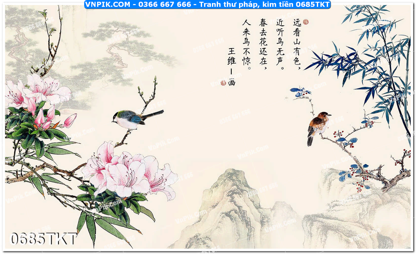 Tranh Thư Pháp – Kim Tiền 0685TKT