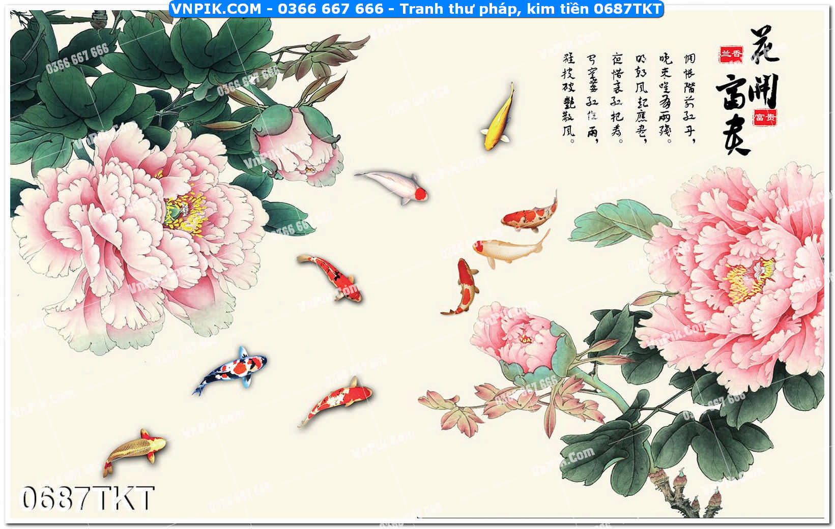 Tranh Thư Pháp – Kim Tiền 0687TKT