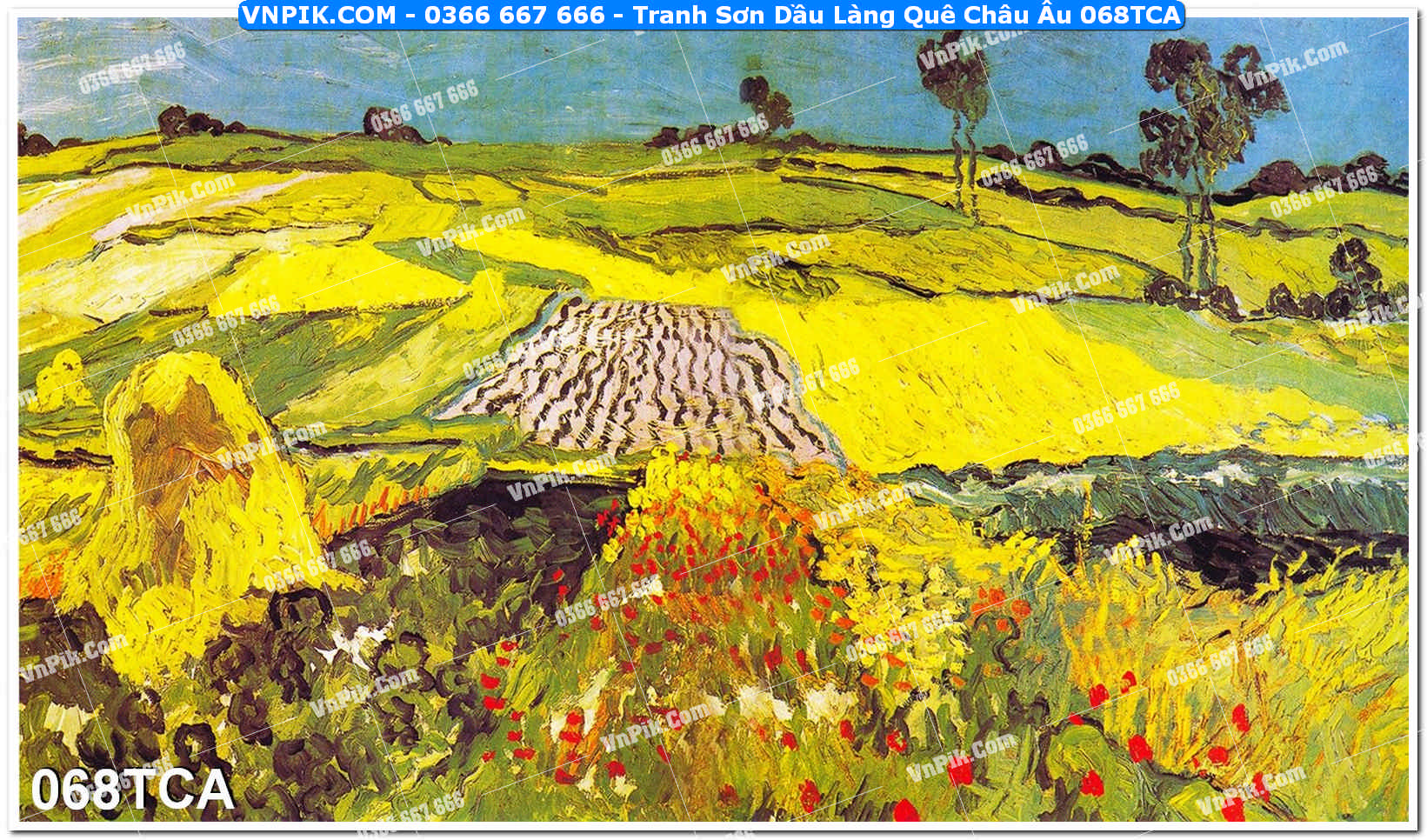 Tranh Sơn Dầu Làng Quê Châu Âu (068TCA)