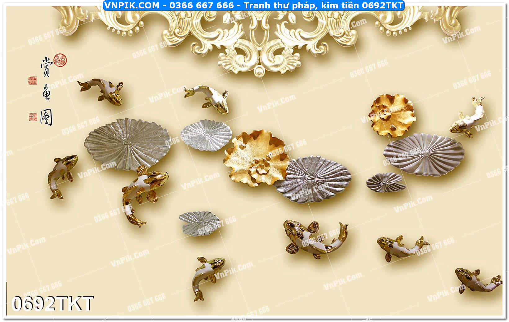 Tranh Thư Pháp – Kim Tiền 0692TKT