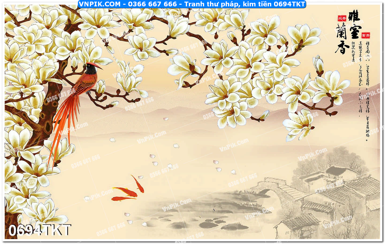 Tranh Thư Pháp – Kim Tiền 0694TKT