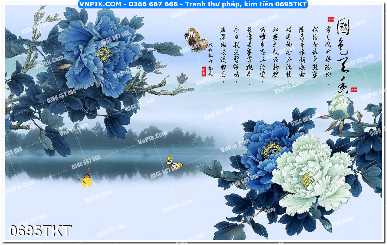 Tranh Thư Pháp – Kim Tiền 0695TKT