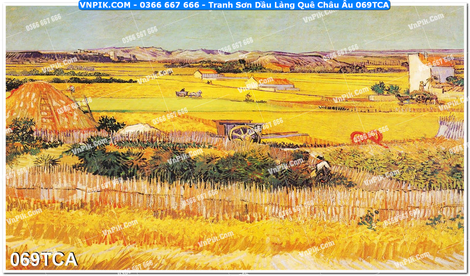 Tranh Sơn Dầu Làng Quê Châu Âu (069TCA)