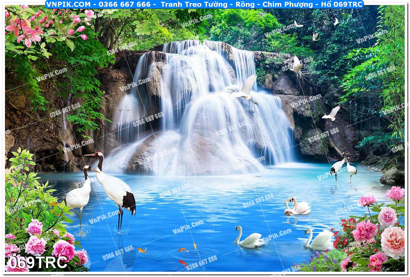 Tranh Treo Tường – Rồng – Chim Phượng – Hổ 069TRC