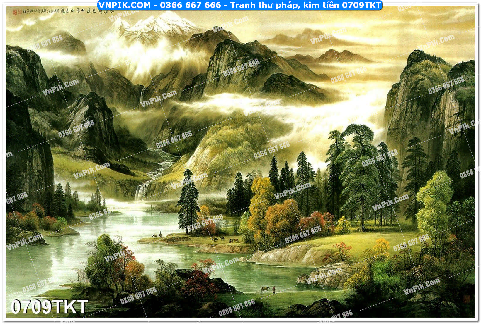 Tranh Thư Pháp – Kim Tiền 0709TKT