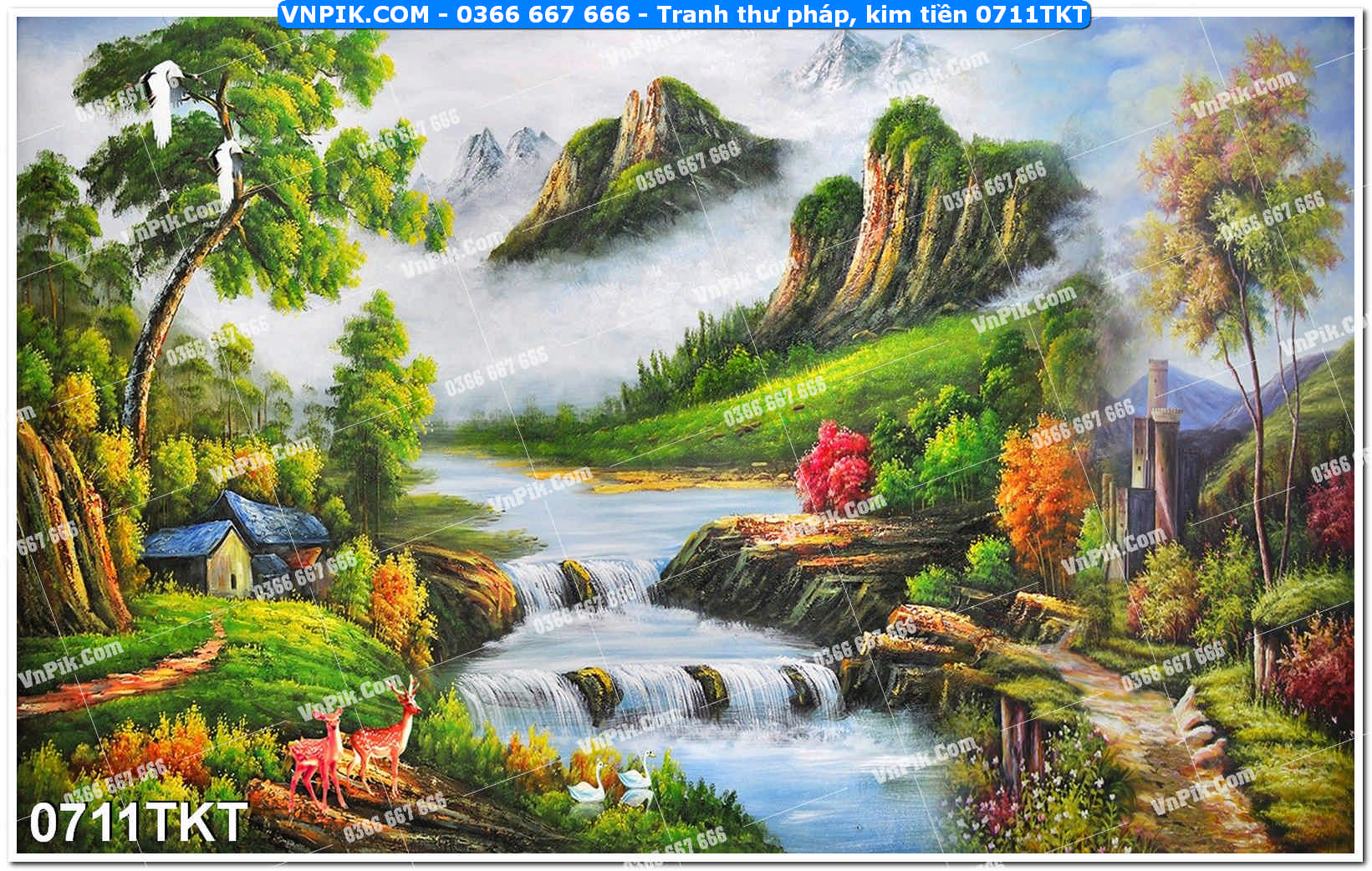 Tranh Thư Pháp – Kim Tiền 0711TKT