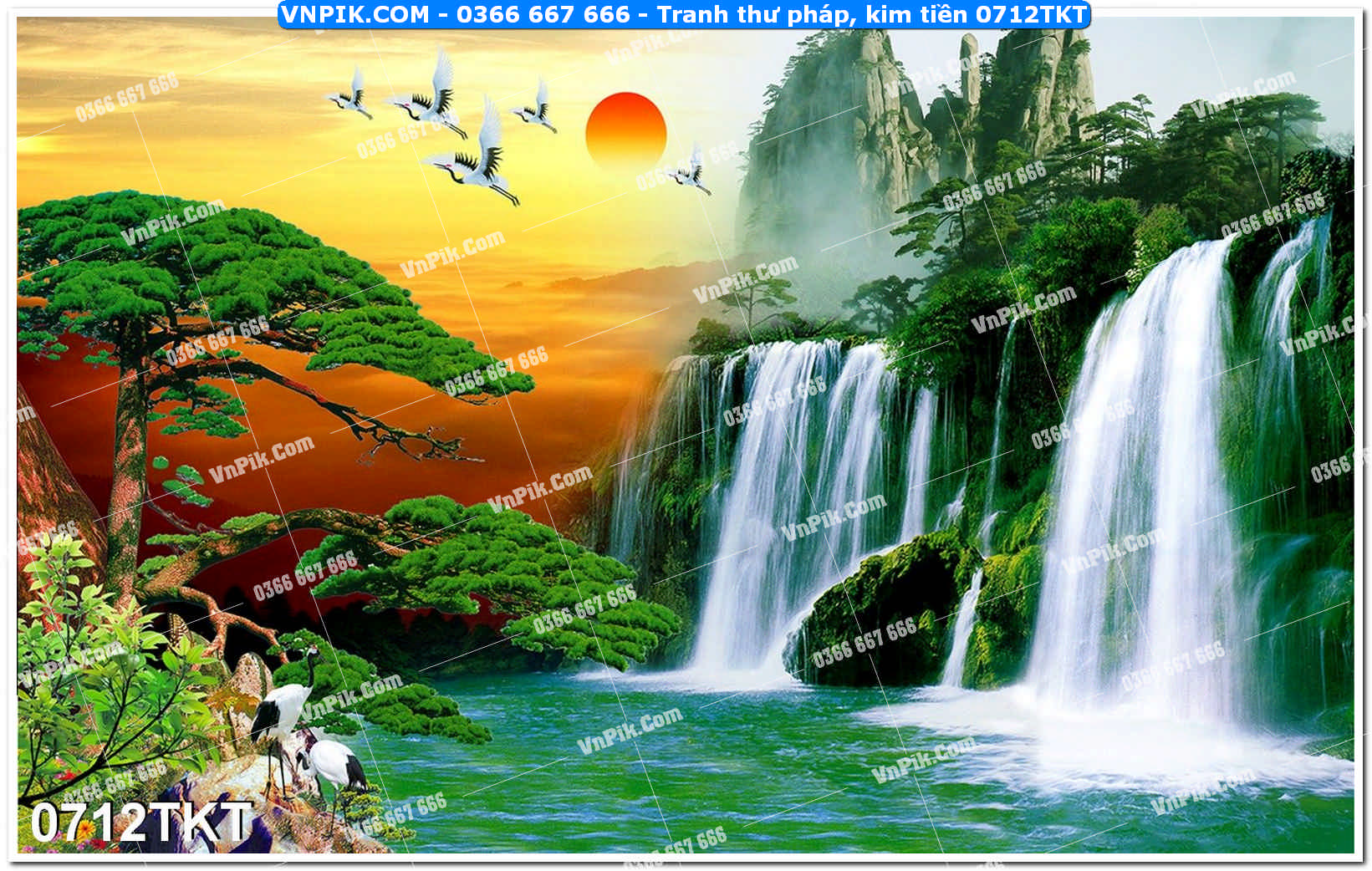 Tranh Thư Pháp – Kim Tiền 0712TKT