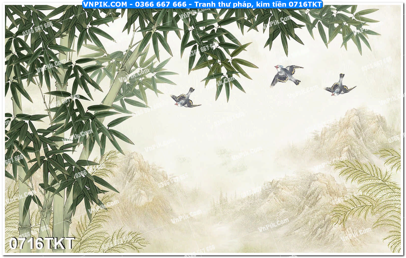 Tranh Thư Pháp – Kim Tiền 0716TKT