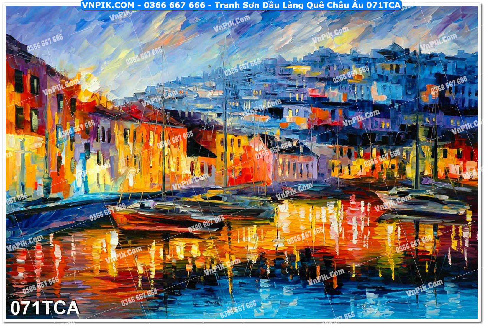 Tranh Sơn Dầu Làng Quê Châu Âu (071TCA)