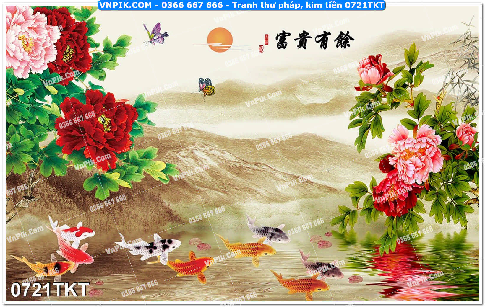 Tranh Thư Pháp – Kim Tiền 0721TKT