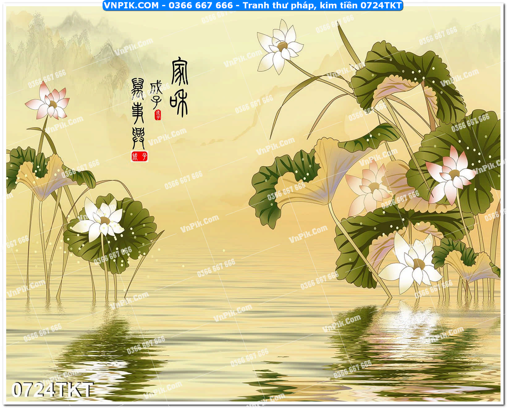 Tranh Thư Pháp – Kim Tiền 0724TKT