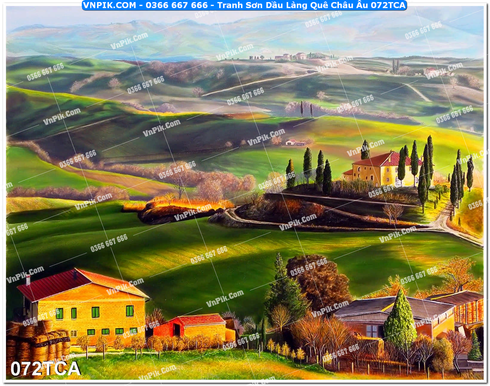 Tranh Sơn Dầu Làng Quê Châu Âu (072TCA)