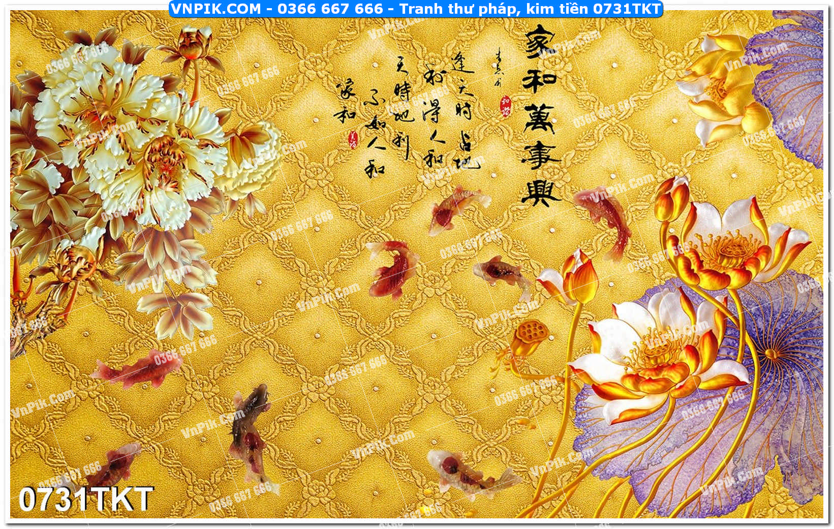 Tranh Thư Pháp – Kim Tiền 0731TKT