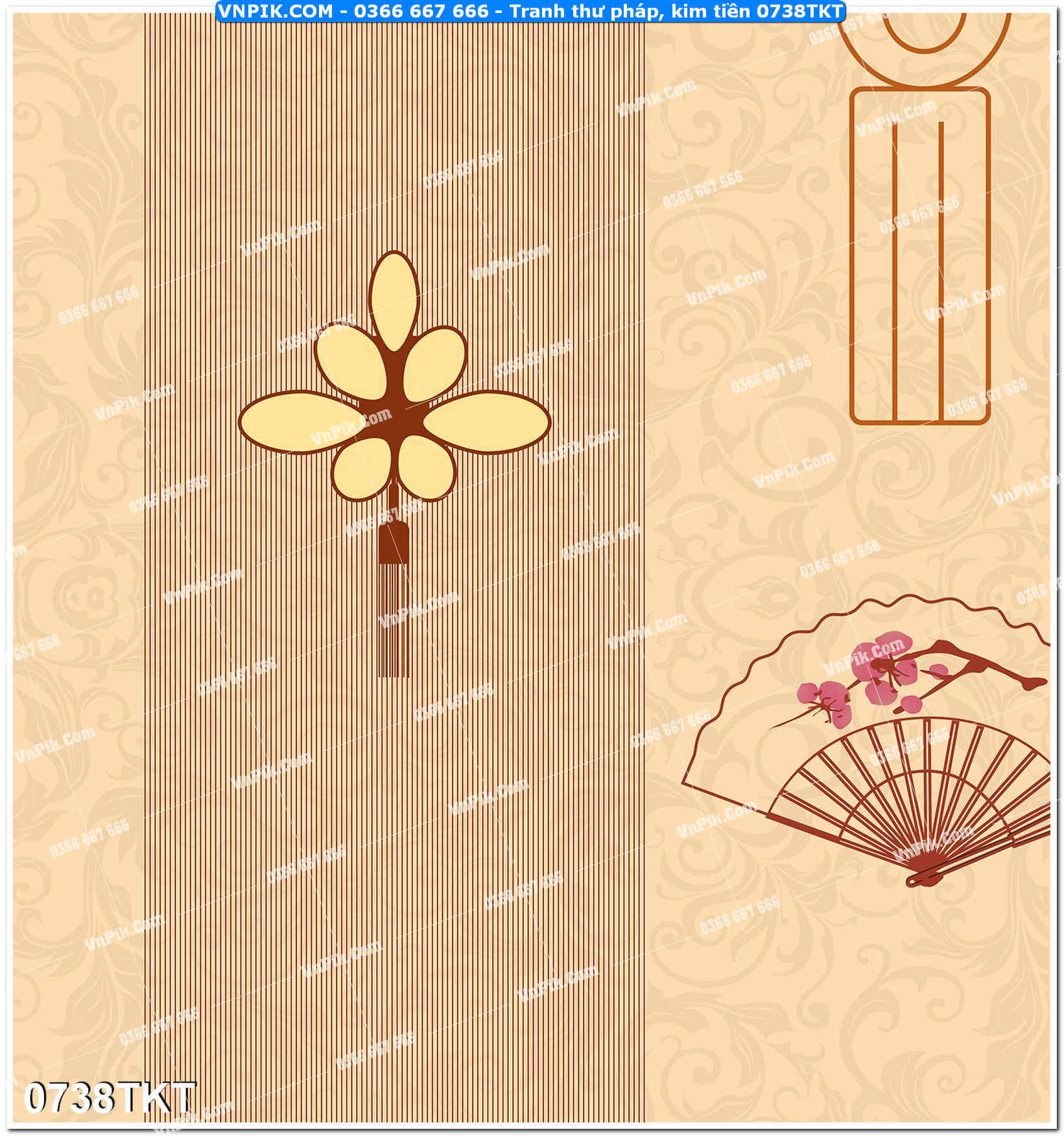 Tranh Thư Pháp – Kim Tiền 0738TKT