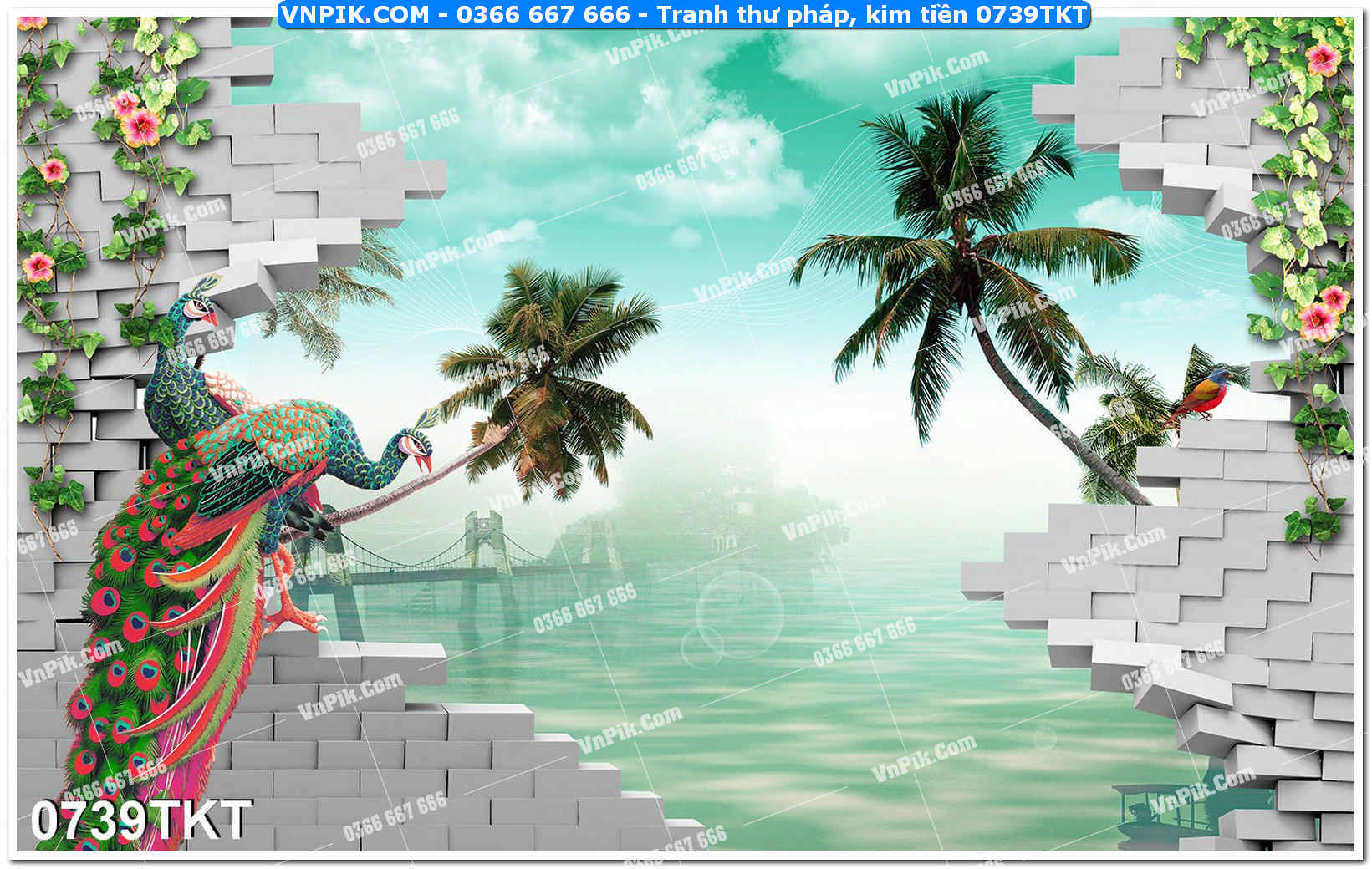 Tranh Thư Pháp – Kim Tiền 0739TKT