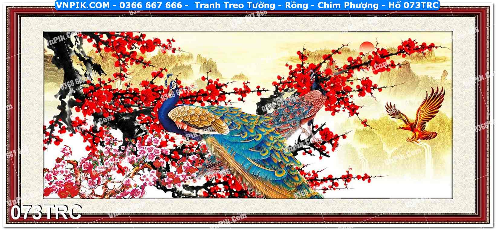 Tranh Treo Tường – Rồng – Chim Phượng – Hổ 073TRC