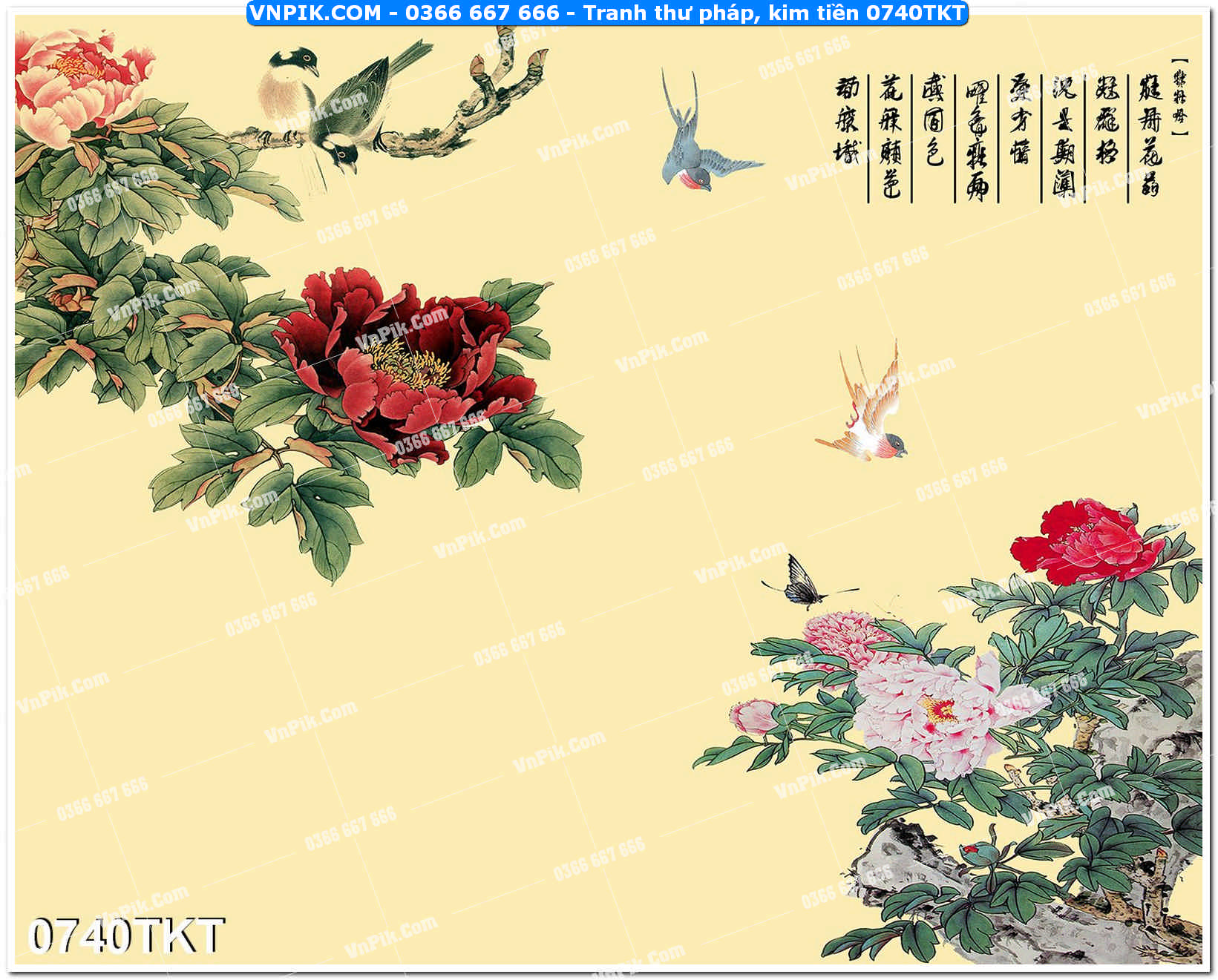 Tranh Thư Pháp – Kim Tiền 0740TKT