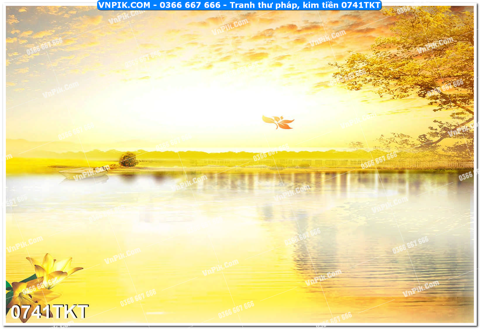 Tranh Thư Pháp – Kim Tiền 0741TKT