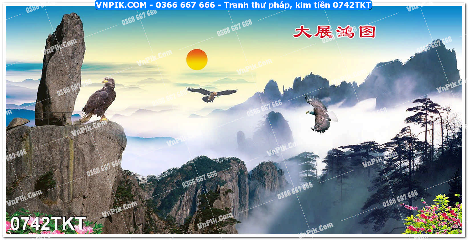 Tranh Thư Pháp – Kim Tiền 0742TKT