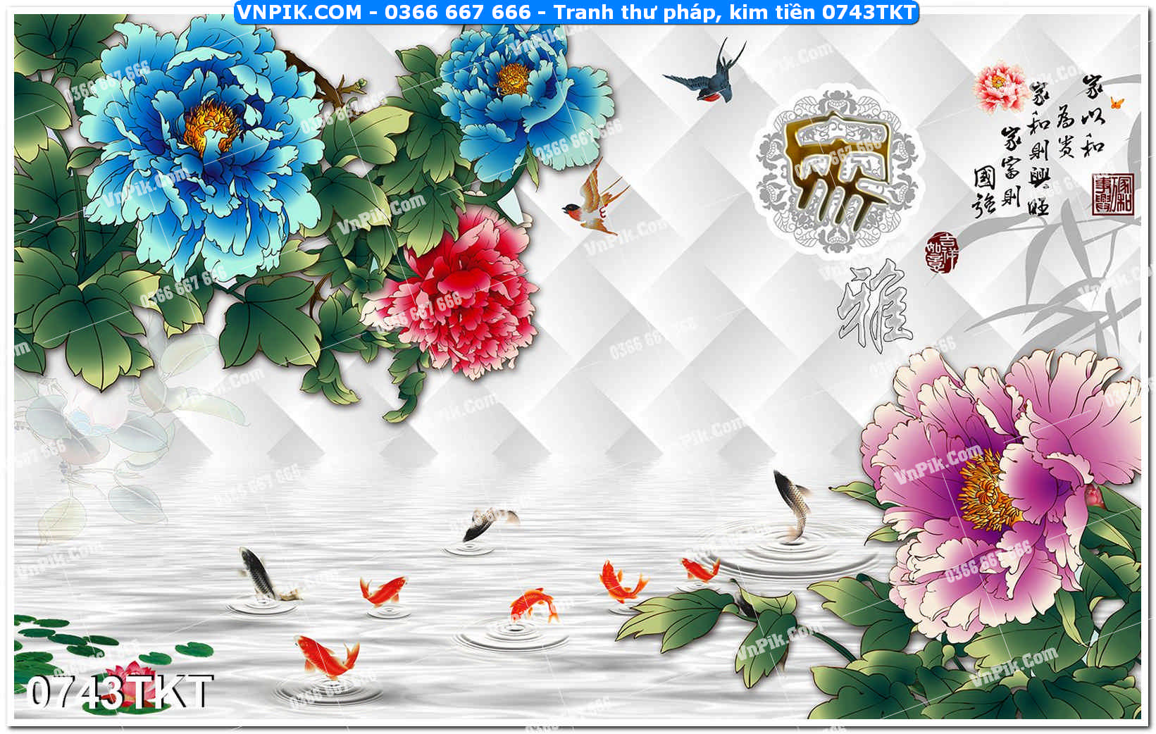 Tranh Thư Pháp – Kim Tiền 0743TKT