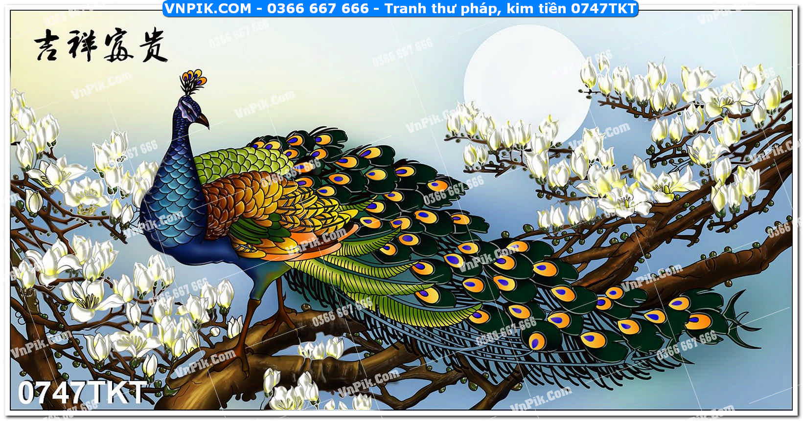 Tranh Thư Pháp – Kim Tiền 0747TKT