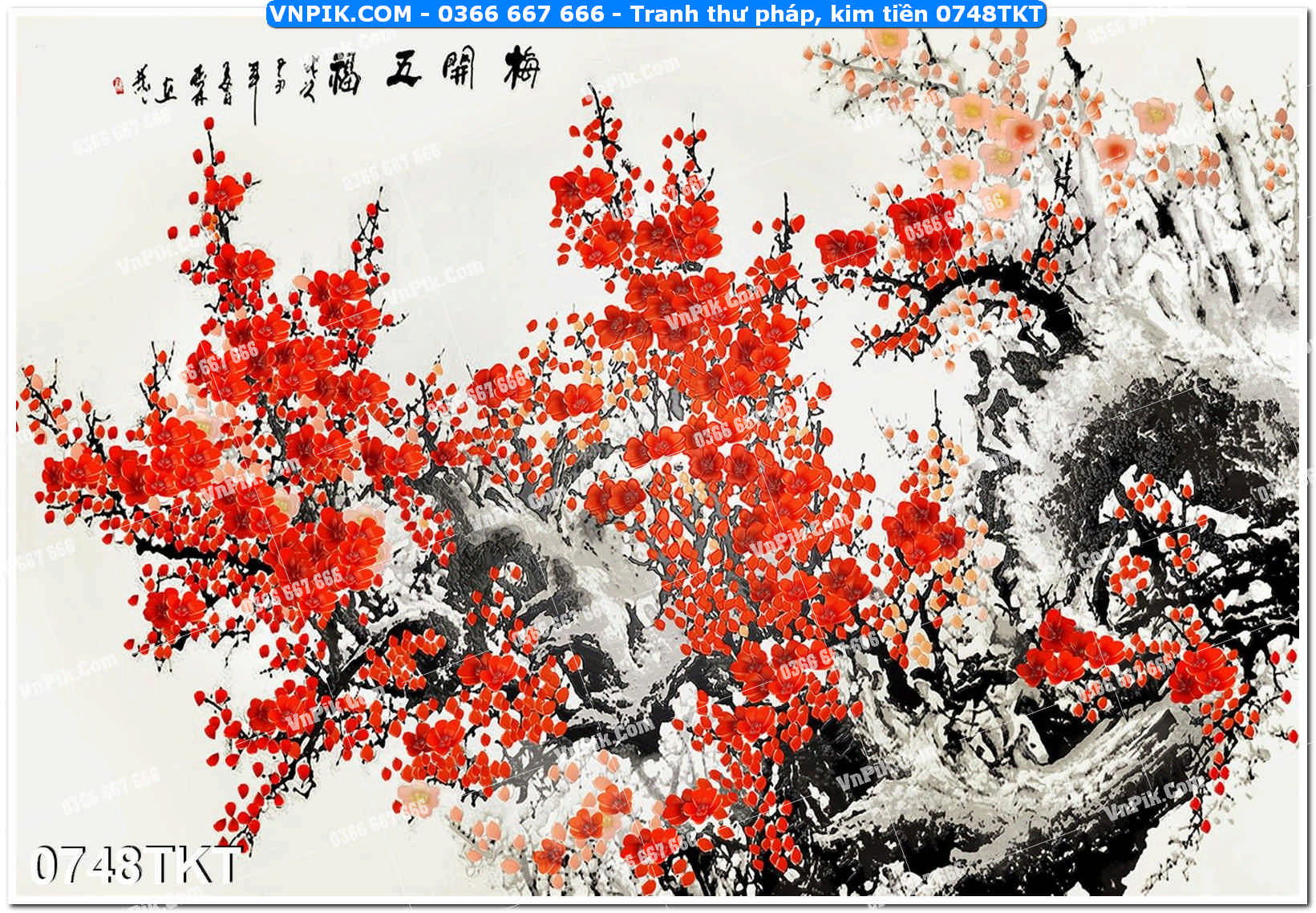 Tranh Thư Pháp – Kim Tiền 0748TKT
