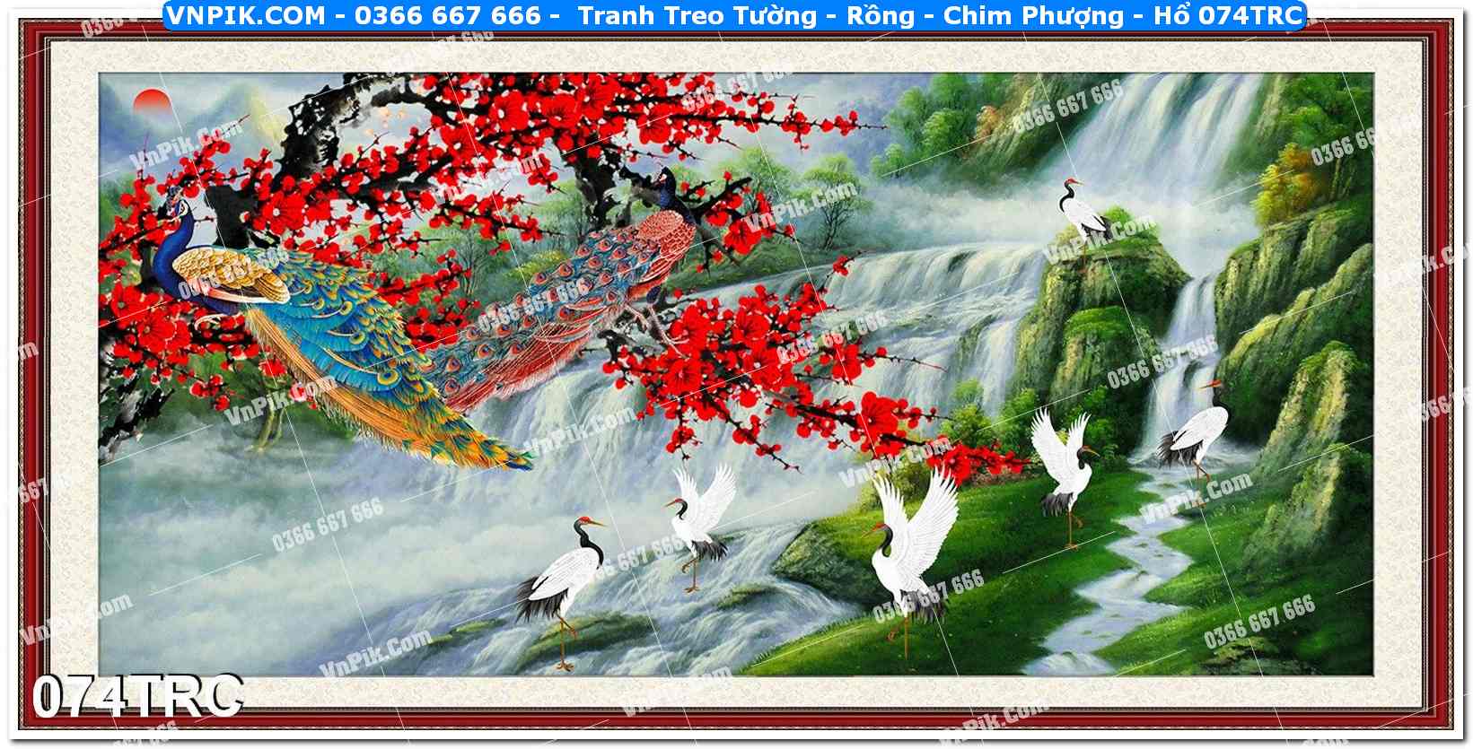 Tranh Treo Tường – Rồng – Chim Phượng – Hổ 074TRC