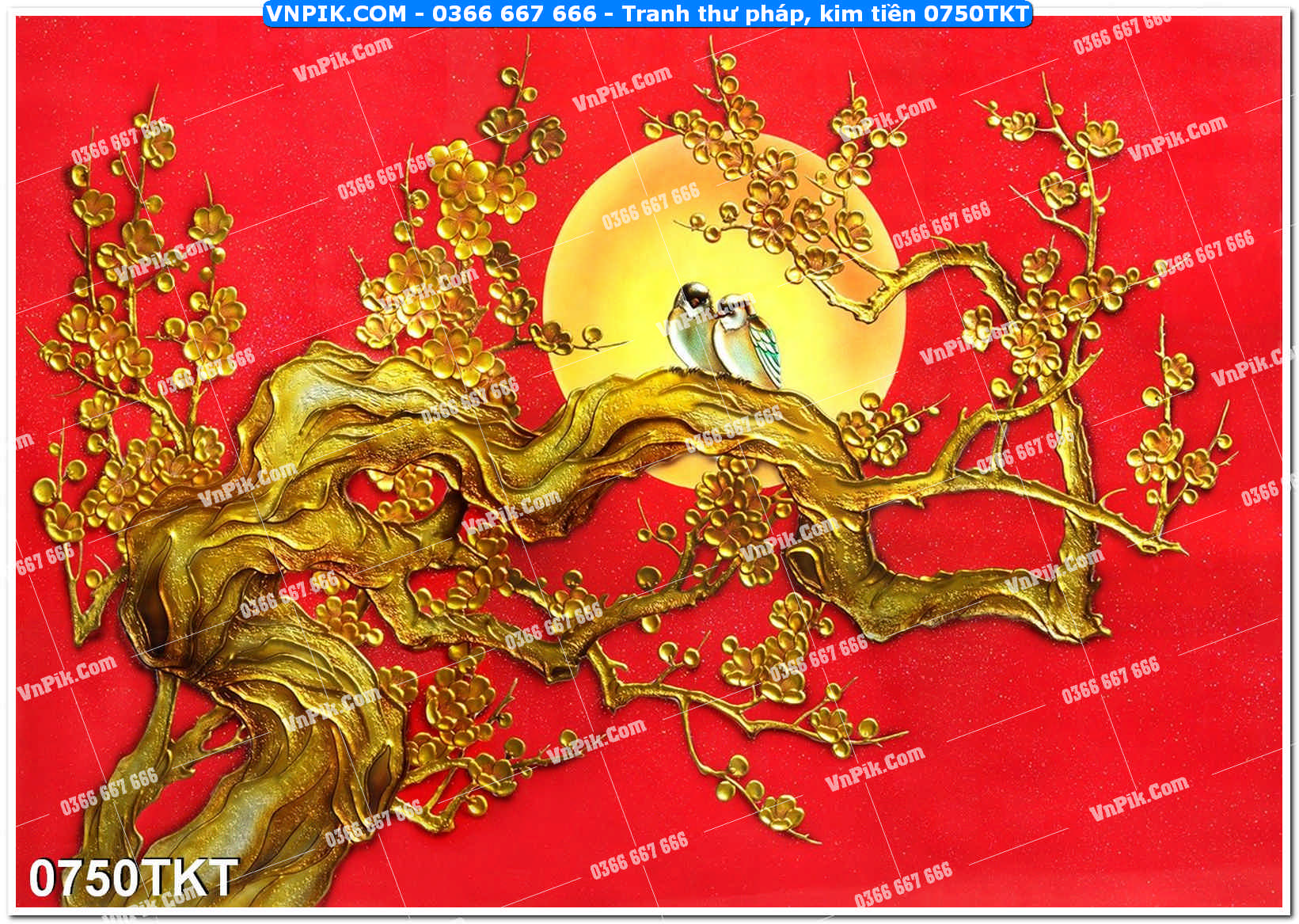 Tranh Thư Pháp – Kim Tiền 0750TKT