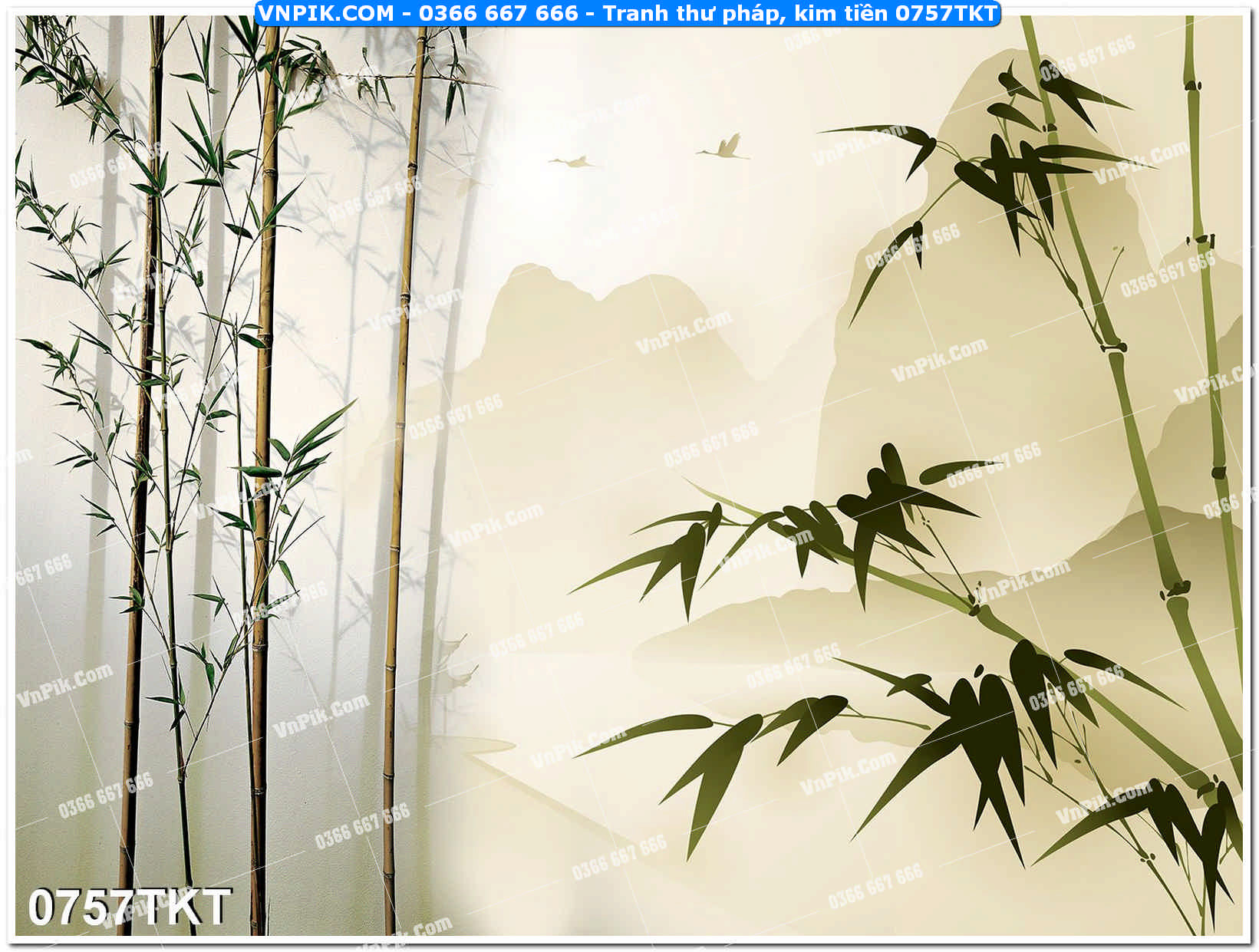 Tranh Thư Pháp – Kim Tiền 0757TKT