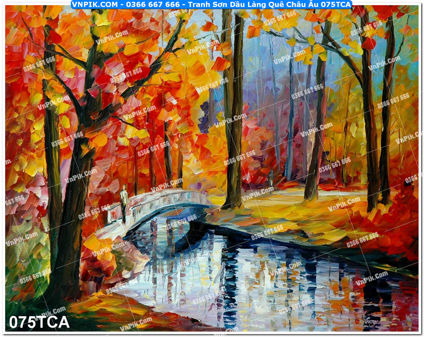 Tranh Sơn Dầu Làng Quê Châu Âu (075TCA)