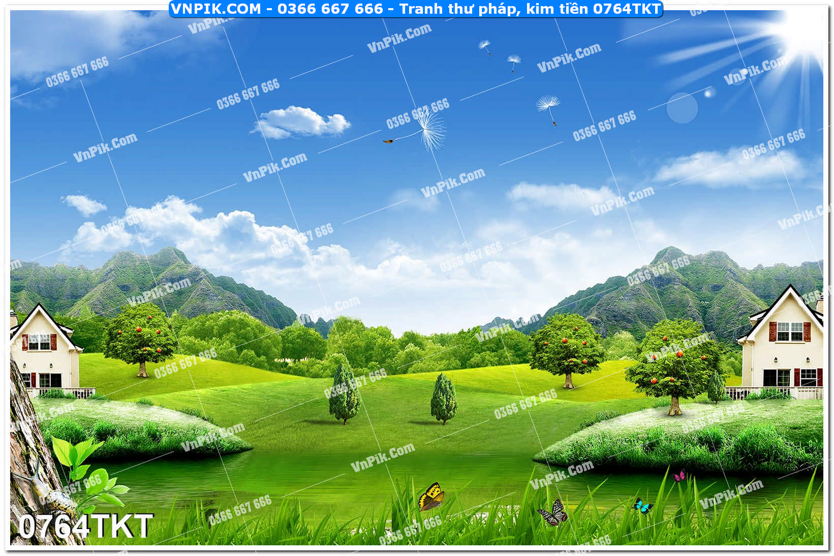 Tranh Thư Pháp – Kim Tiền 0764TKT