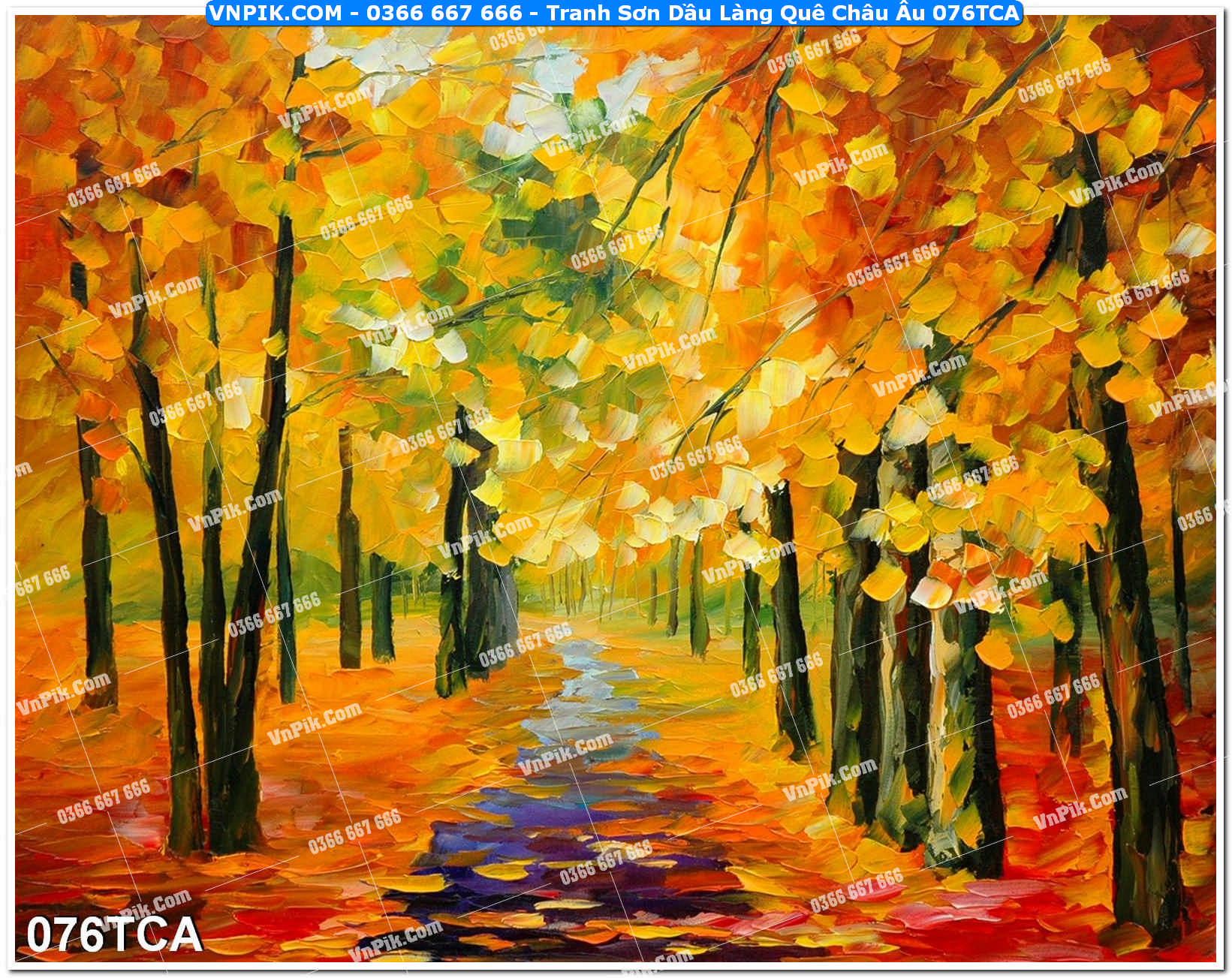 Tranh Sơn Dầu Làng Quê Châu Âu (076TCA)