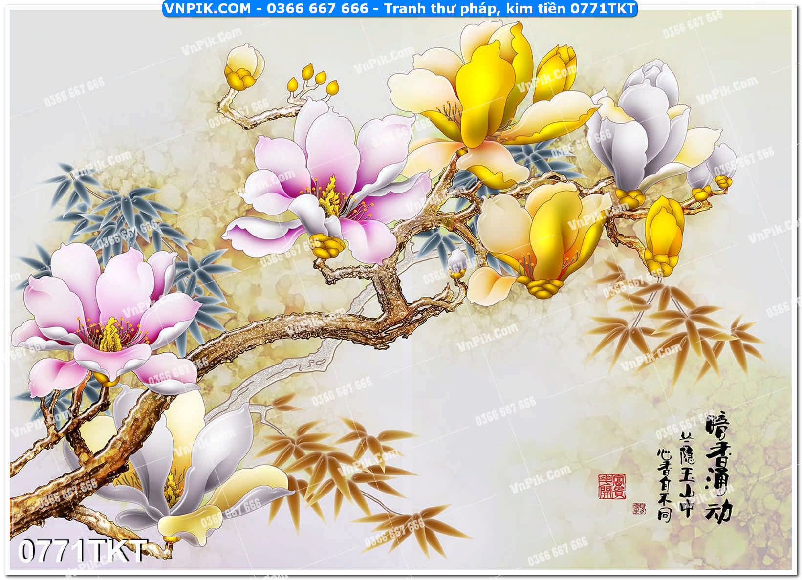 Tranh Thư Pháp – Kim Tiền 0771TKT