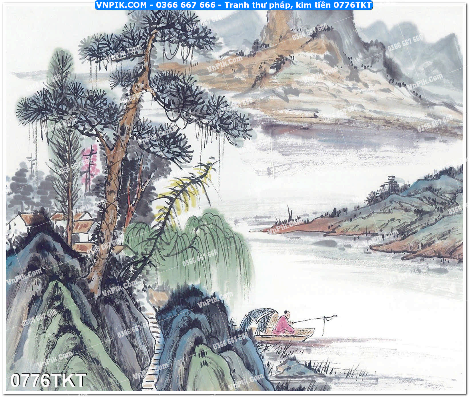 Tranh Thư Pháp – Kim Tiền 0776TKT