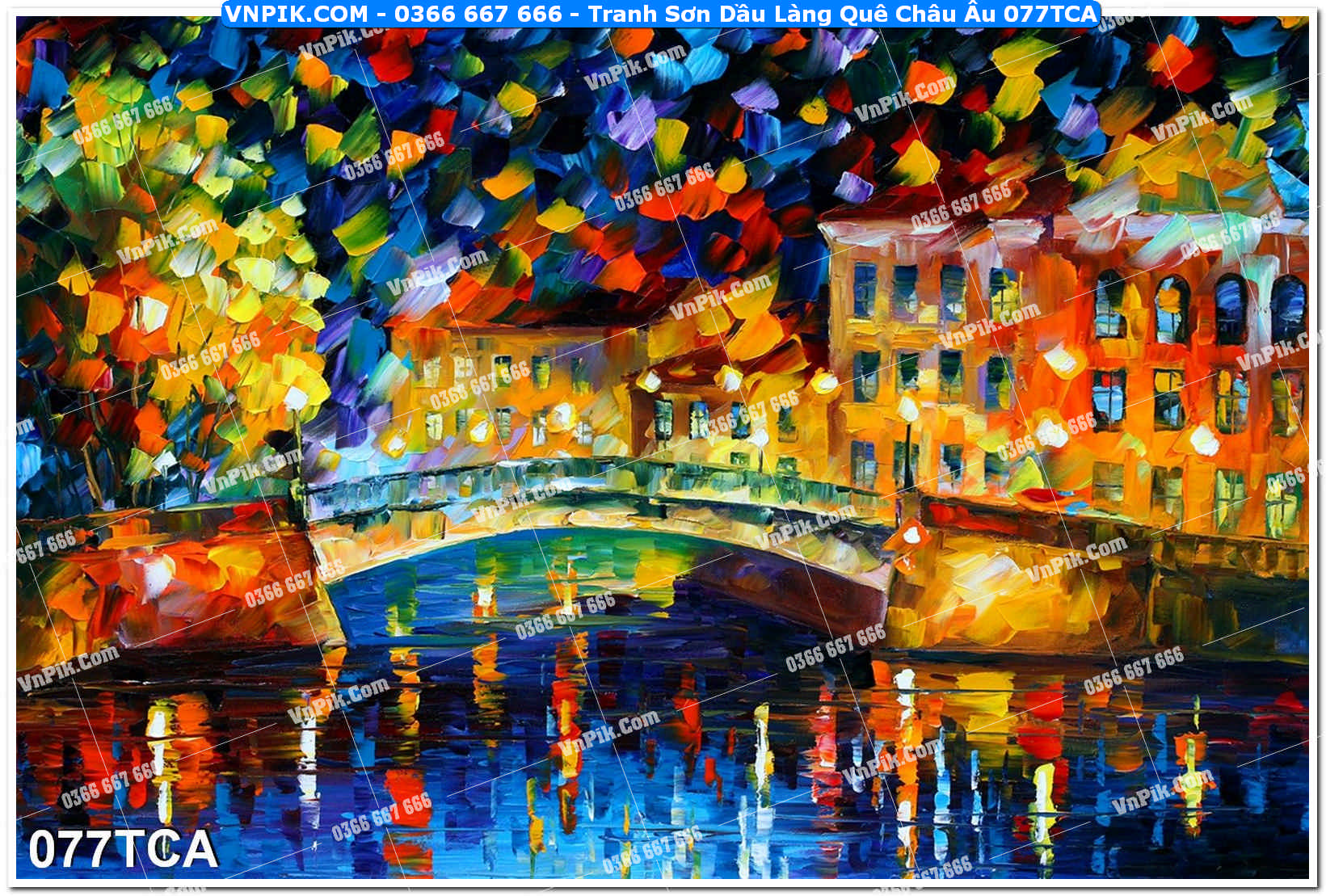 Tranh Sơn Dầu Làng Quê Châu Âu (077TCA)