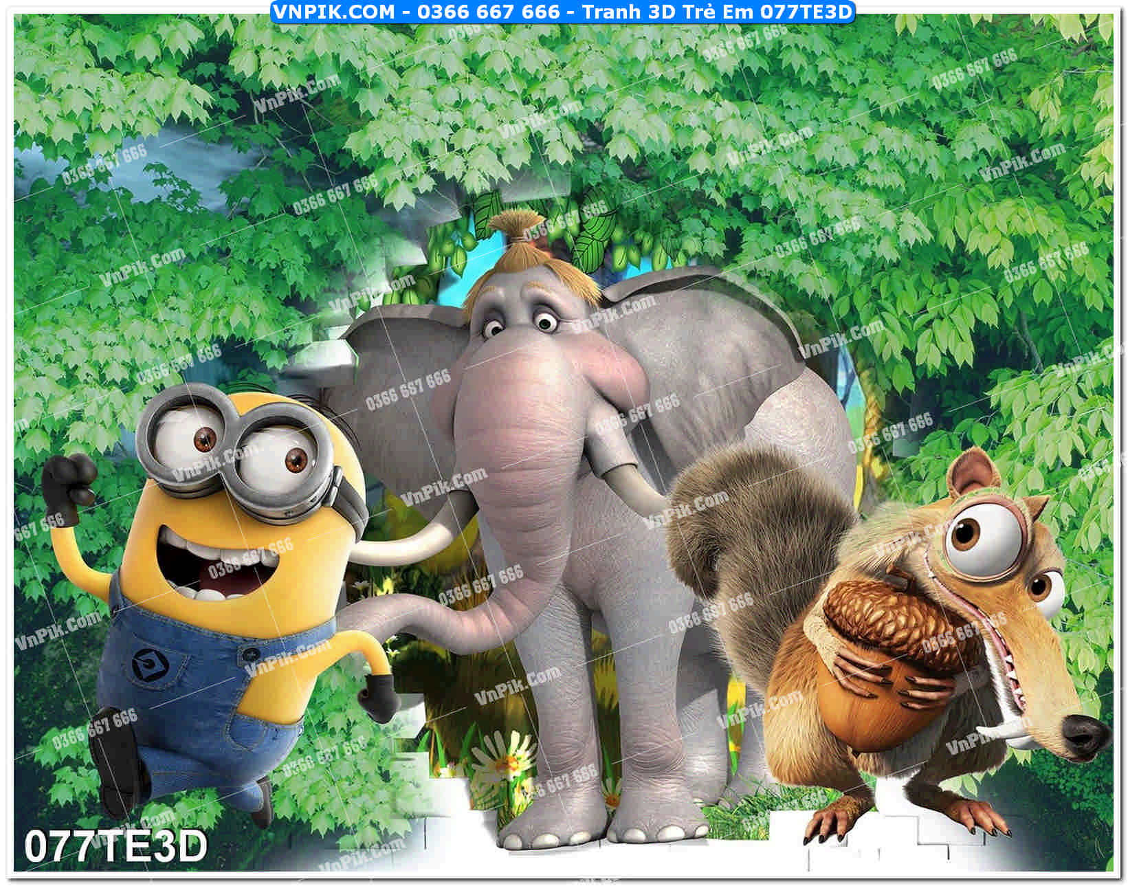 Tranh 3D Trẻ Em 077TE3D