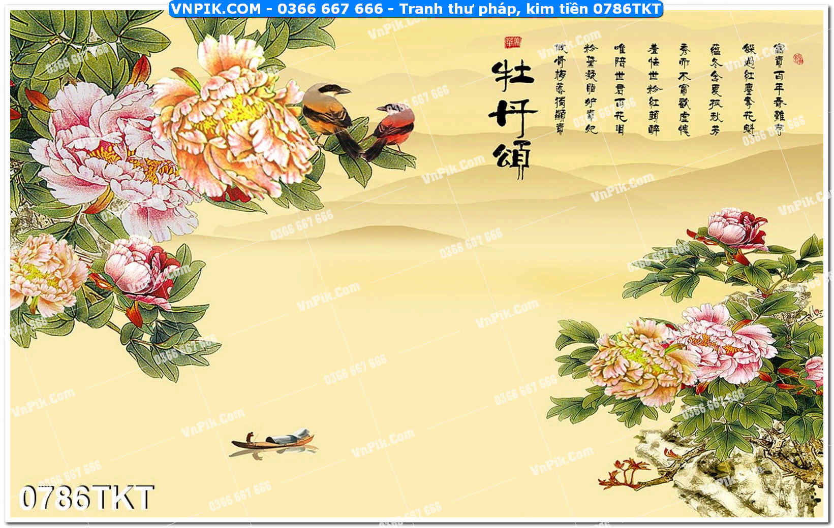 Tranh Thư Pháp – Kim Tiền 0786TKT