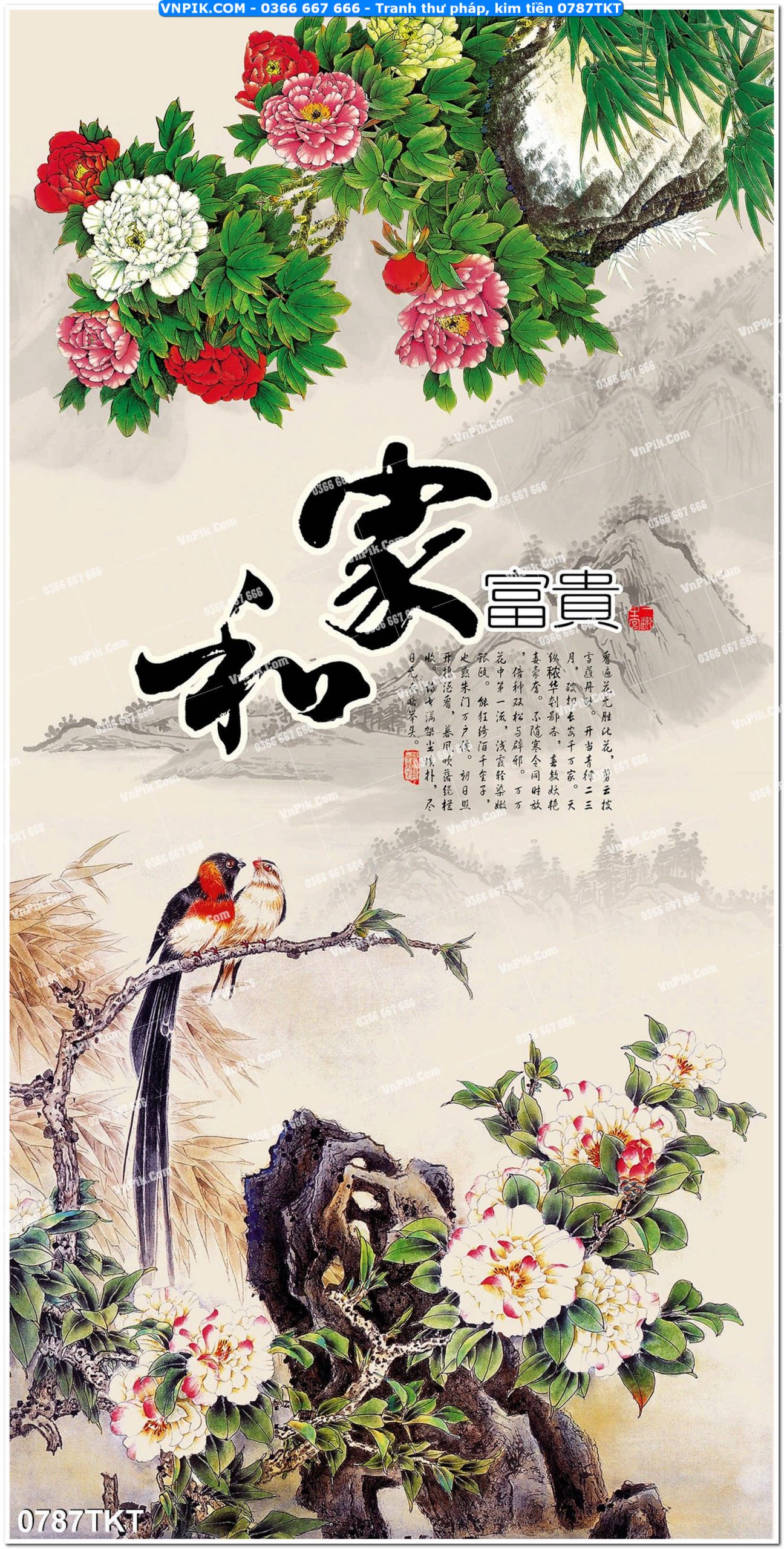 Tranh Thư Pháp – Kim Tiền 0787TKT