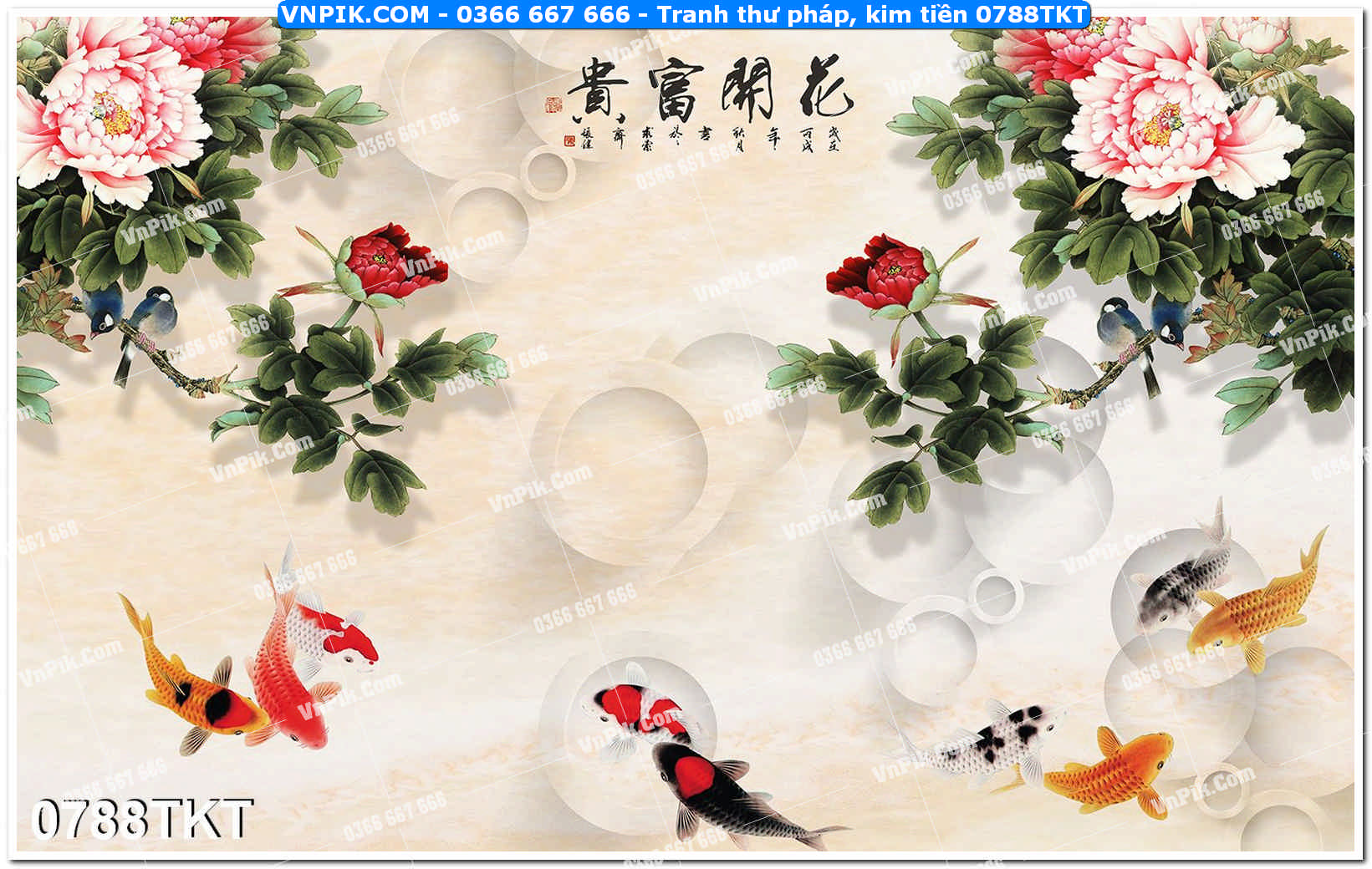 Tranh Thư Pháp – Kim Tiền 0788TKT